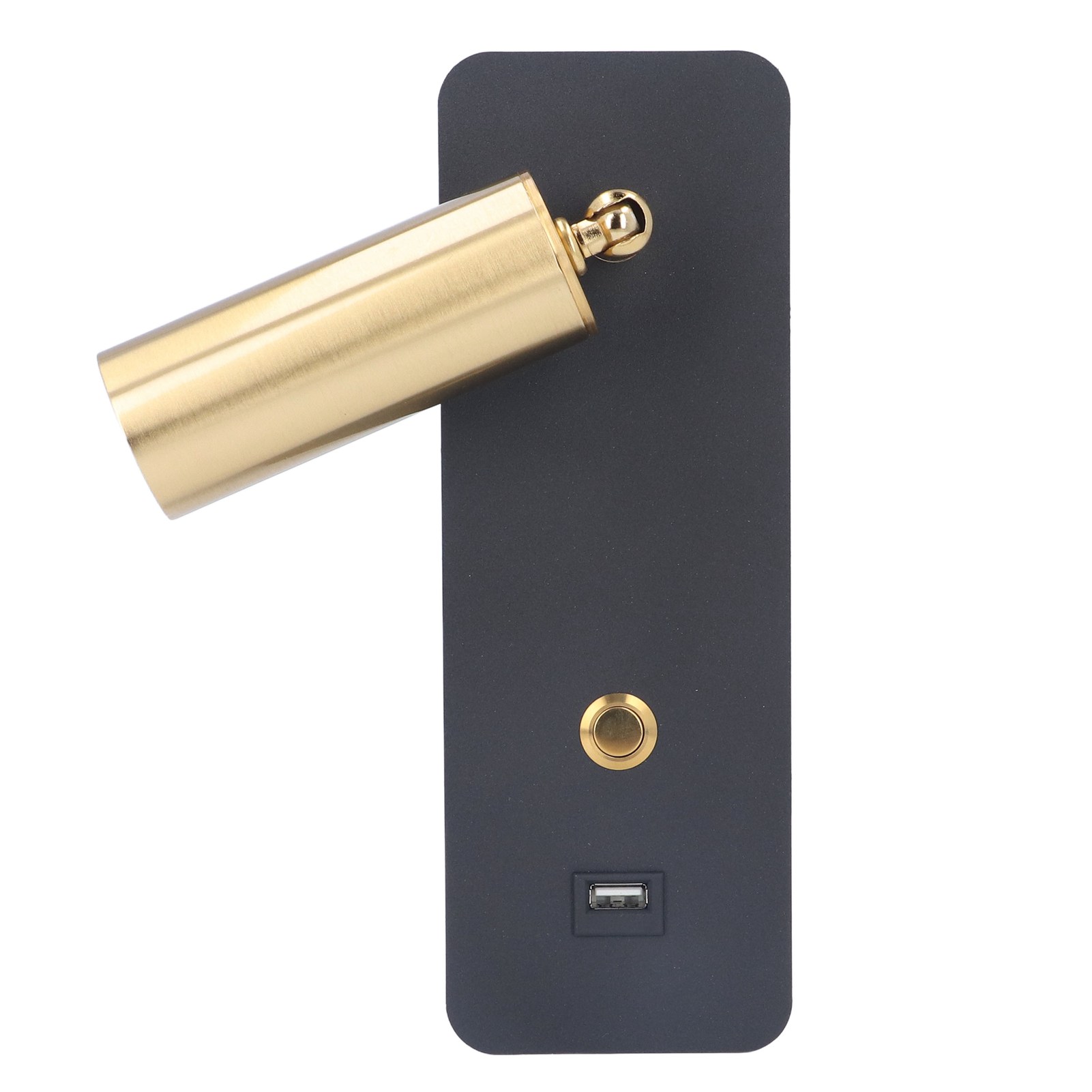 Led-wandleuchte Mit Schlüsselschalter, Minimalistisch, Usb-ladefunktion, Schwarz/gold, Neutrale Beleuchtung, Wandleuchte Für Den Nachttisch, 85–265 V