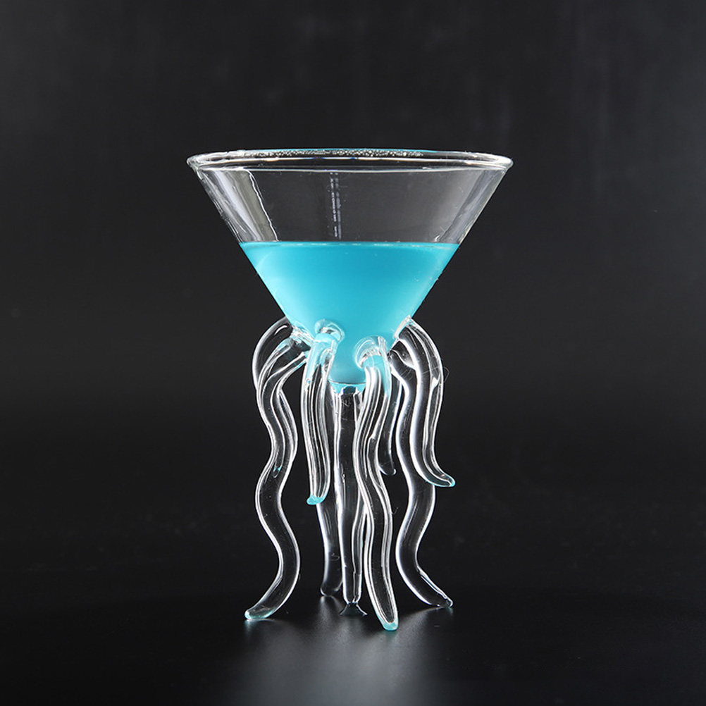 Oktopus-cocktailglas, Transparentes, Oktopusförmiges Glas, Quallenbecher