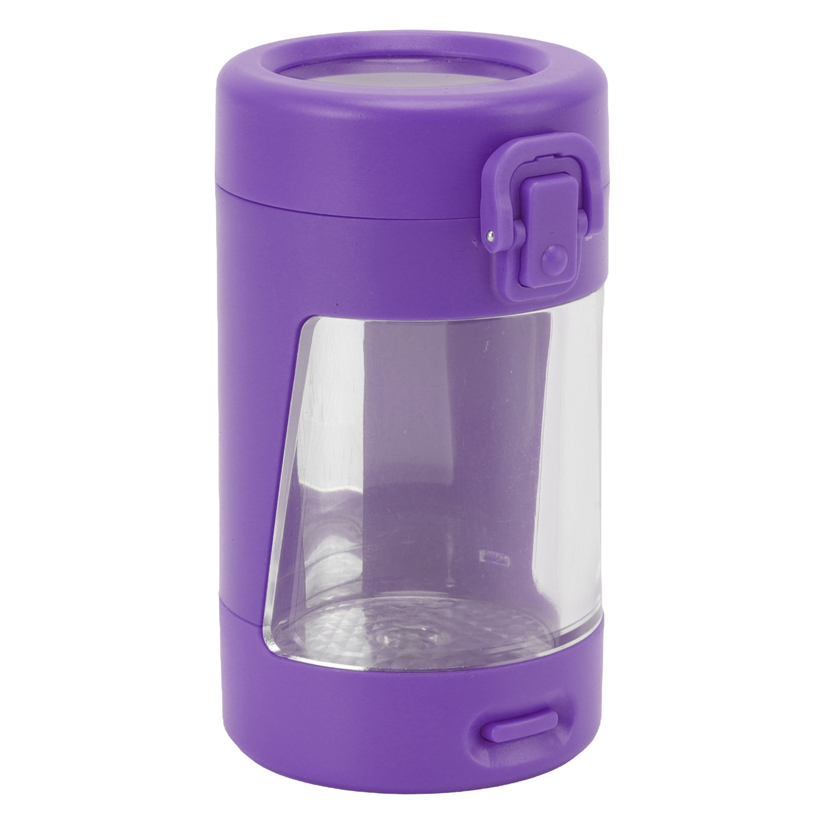 Leuchtendes Aufbewahrungsglas Mit Integriertem Grinder (led), Wasserdicht, Transparent, Lila, Für Den Außenbereich
