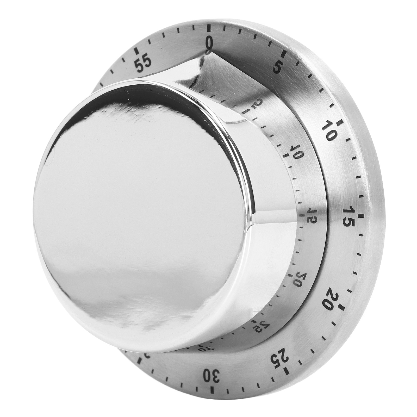 Mechanischer Küchentimer Aus Edelstahl 304 Mit Magnetverschluss, Weiß
