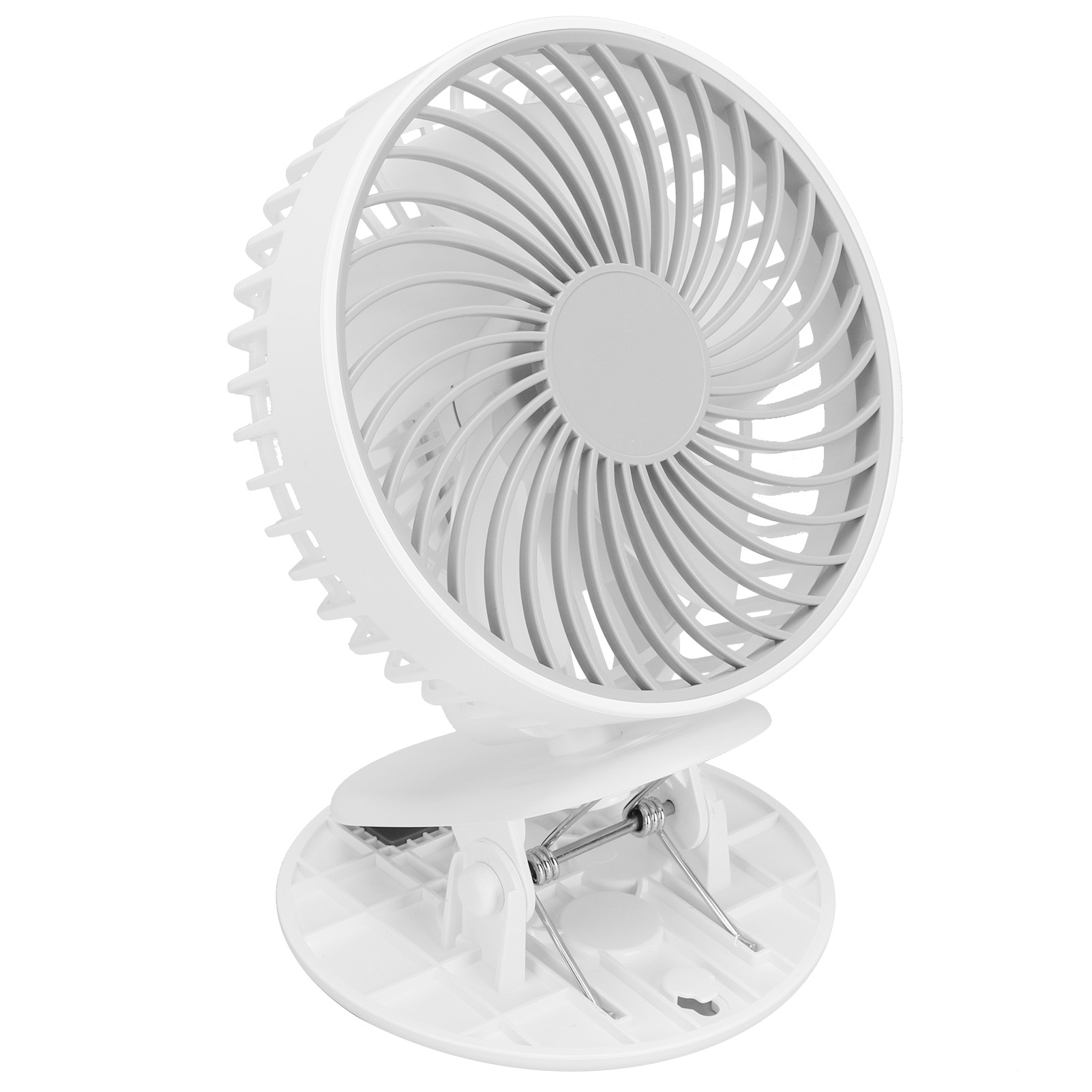 Mini-tischventilator Mit 3 Geschwindigkeitsstufen Und Clip, Weiß, Für Zuhause, Büro Und Schlafzimmer