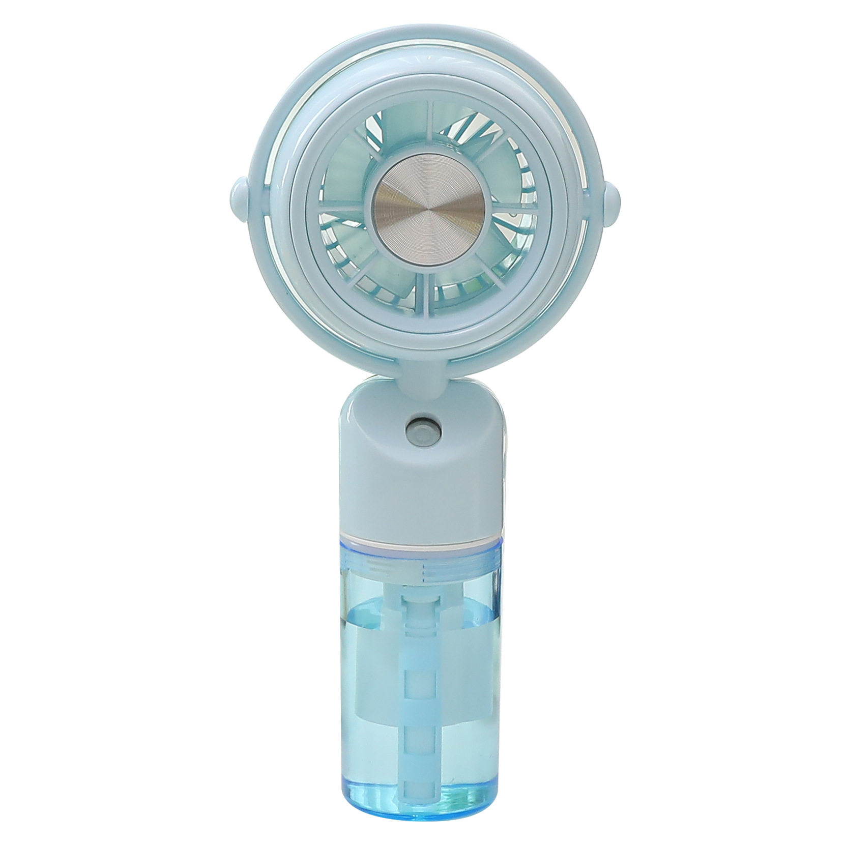 Mini-tragbarer, Wiederaufladbarer Elektroventilator Für Den Sommer, Feuchtigkeitsspendend, Leise, Usb-aufladung, Kompakt Für Den Einsatz Im Freien Und Auf Reisen (blau)