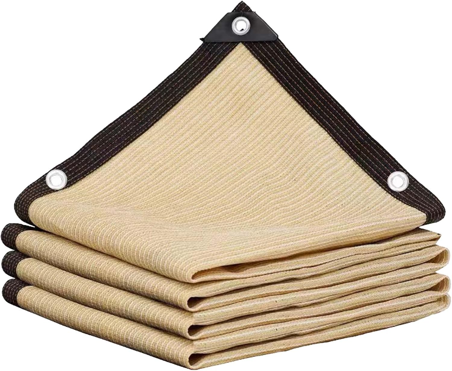 85–95 % Schattierungsgrad, Wärmeschutznetz, Laubschutznetz Für Pools Mit Ösen. (beige, 12-loch / 4 M × 6 M / 13,1 Ft × 19,7 Ft)