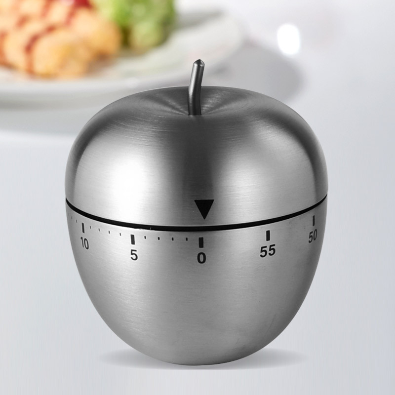 Apfelförmiger Küchentimer, Drehtimer, Mechanischer Alarm, Manueller Timer, Küchenkochtimer Aus Edelstahl, Sportapfel