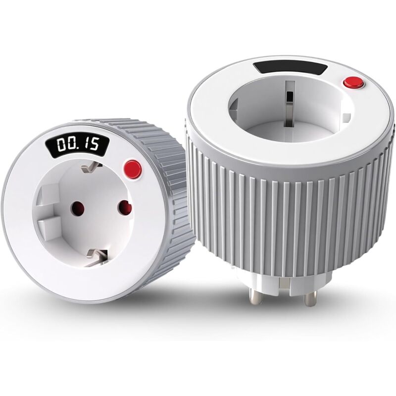 Zeitschaltuhr-stecker – Elektrischer Programmierer – 24-stunden-timer – Mechanische Drehung – 3680 W – 16 A – Für Haushaltsgeräte Und Lampen – Weiß – 7 X 7 X 12 Cm