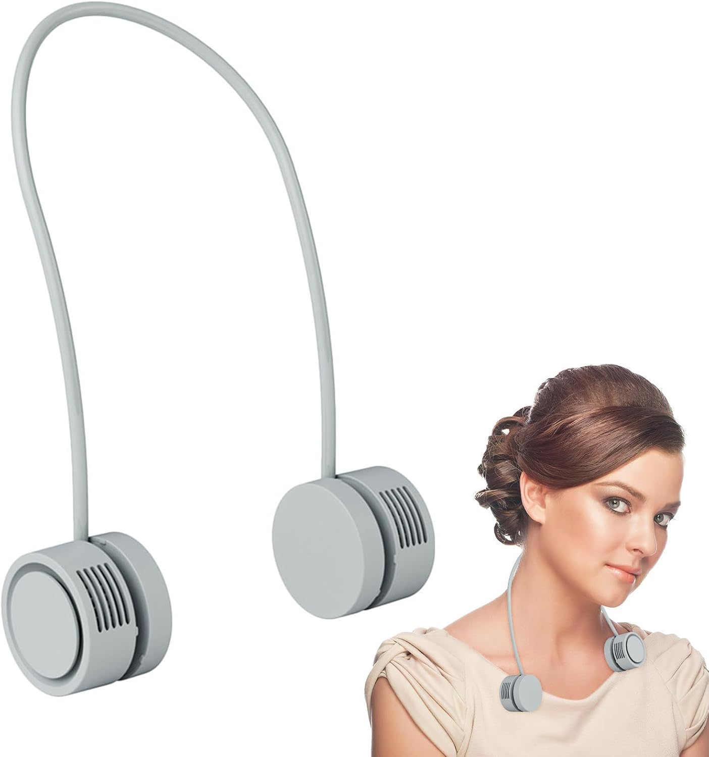 Tragbarer, Per Usb Aufladbarer, Klingenloser Nackenventilator, Leicht Und Kompakt, Für Büro Und Reisen, Freihändiges Design, Komfortabel