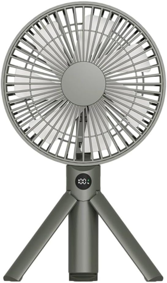 Campingventilator Mit Stativ, 3000 Mah Usb-akku, Tragbarer Tischventilator Mit 4 Geschwindigkeitsstufen, Faltbarer Kühlventilator
