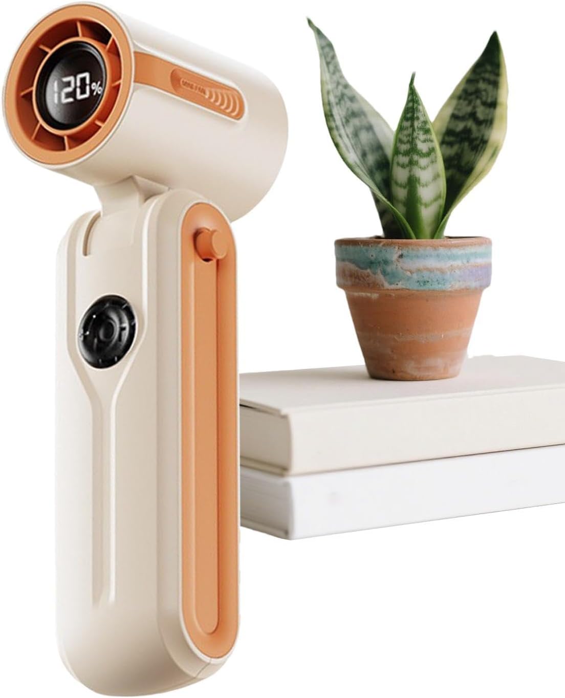 Tragbarer Ventilator – Usb-aufladbar – Faltbares Digitaldisplay – Persönlicher Handventilator Für Büro, Schule, Reisen, Pendeln, Spaziergänge