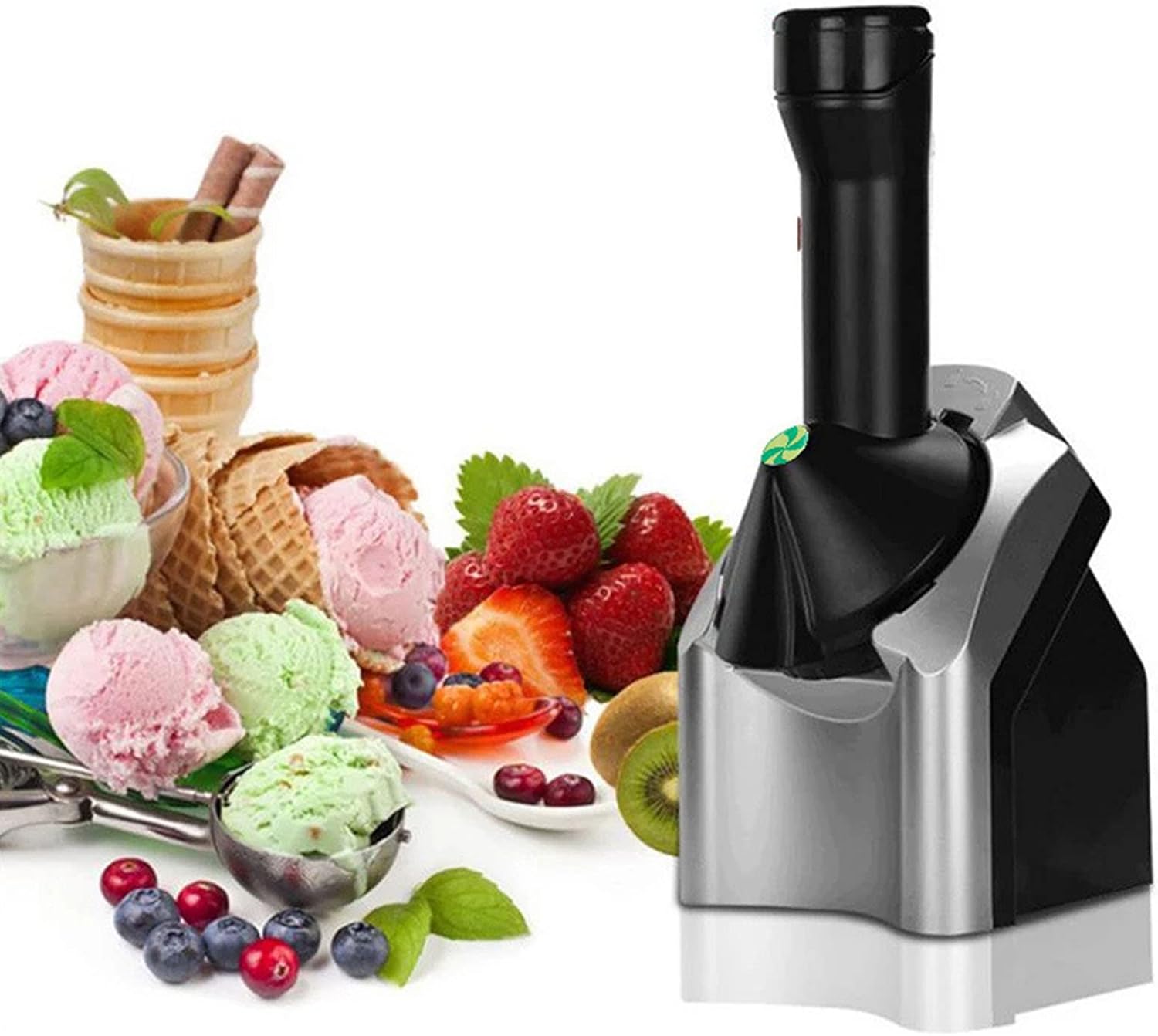 Eismaschine, Fruchtsorbet-maschine, Gesundes Softeis-sorbet, Smoothies, Frozen Yogurt Zum Selbermachen, Bpa-frei, Ohne Zusatzstoffe Oder Künstliche Farbstoffe