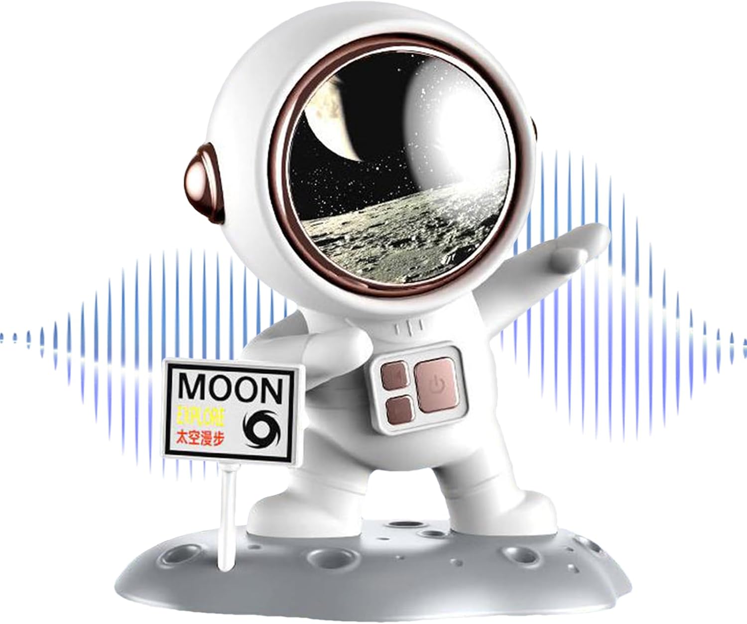Astronaut Kompakter Kabelloser Lautsprecher Stilvoller Kabelloser Subwoofer Mit 10 Metern Reichweite Für Strand, Wandern, Schlafzimmer Und Outdoor-aktivitäten