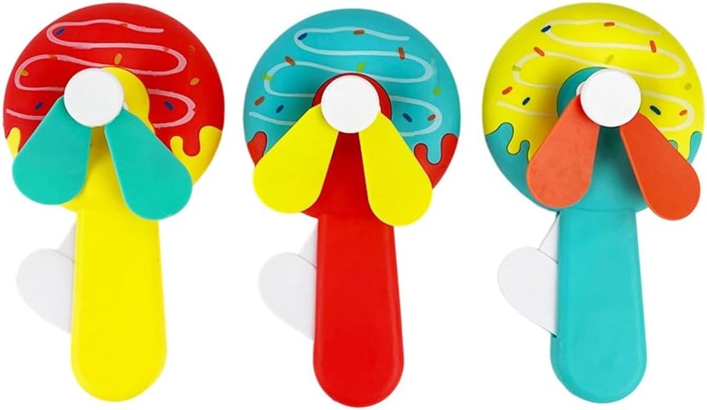 Mini-tragbarer Ventilator (3er-set) In Donut-form, Ideal Für Jugendliche Im Sommer.