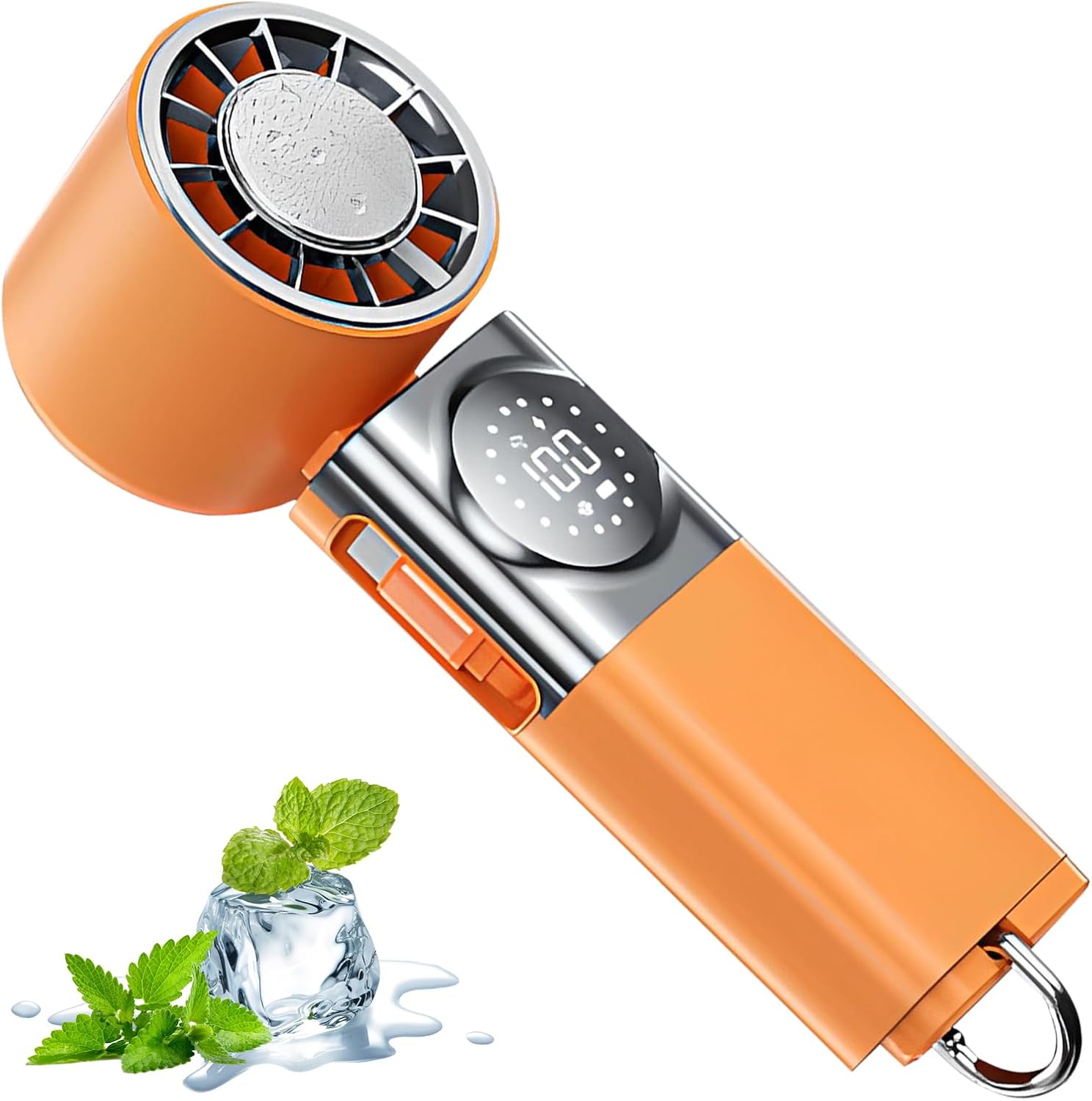 Mini-tragbarer Ventilator, Usb-wiederaufladbarer Taschenventilator, Ventilator Mit 3000-mah-akku Und Digitalanzeige, Für Den Mobilen Einsatz