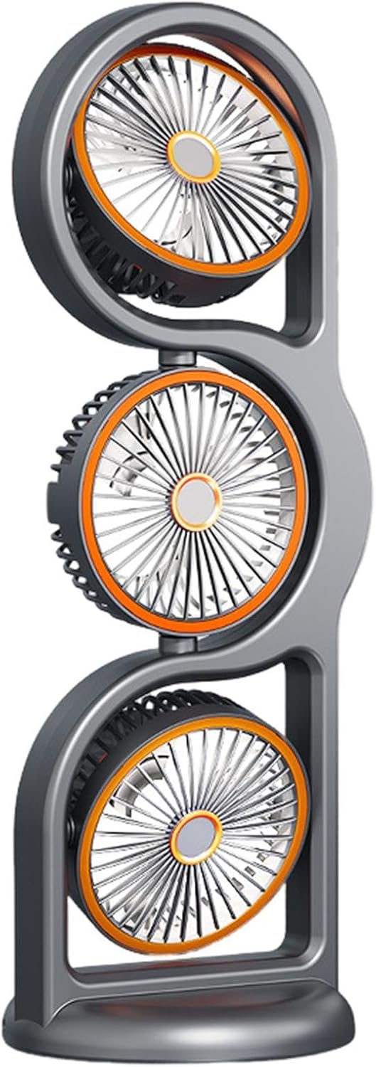 360° Drehbarer Tischventilator – 5 Modi Mit Licht Persönlicher Kühlventilator Fürs Bett