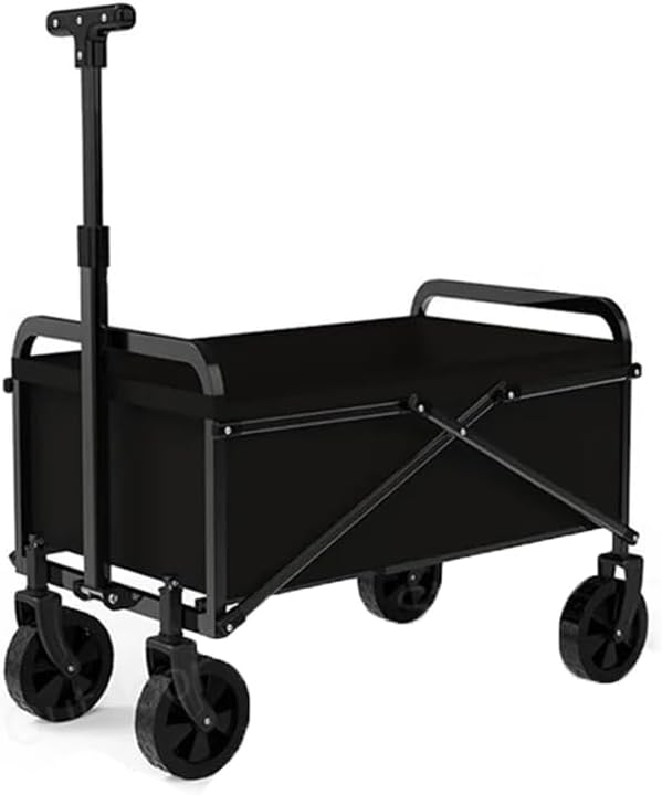 Faltbarer Und Tragbarer Picknickwagen Für Camping Und Strand, Schwarz