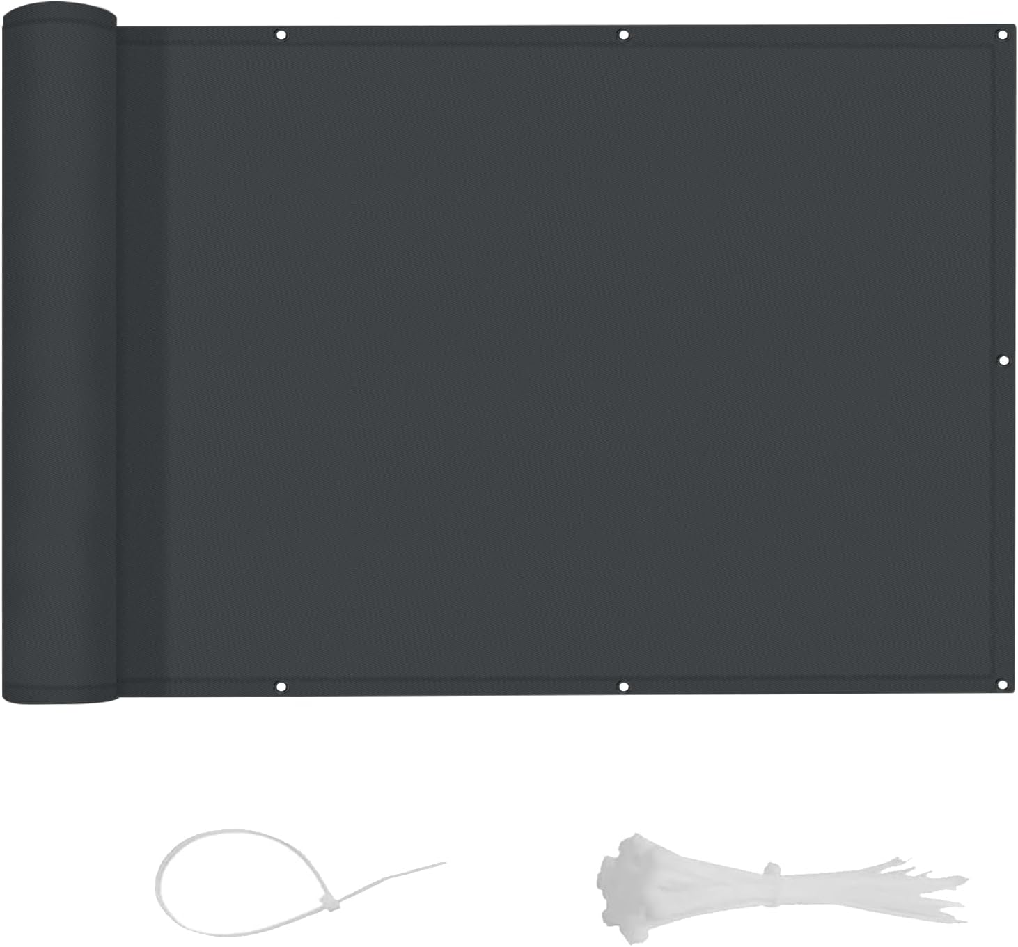 Balkon-sichtschutz 90 X 300 Cm – Uv-schutz, Blickdicht, Wasser- Und Winddicht, Mit Befestigungsmaterial Für Terrasse Und Garten – Dunkelanthrazit