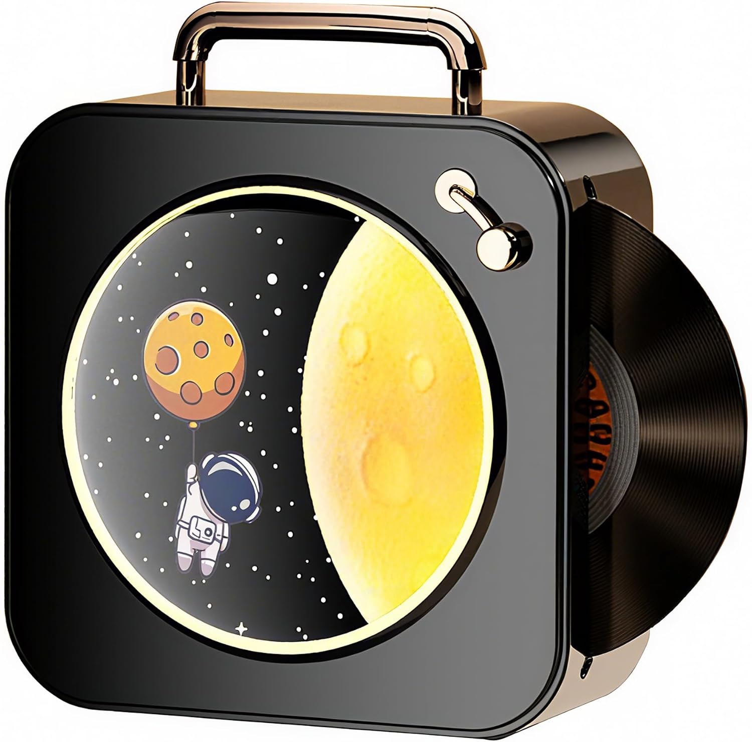 Kosmische Melodie, Sternenlicht-sound, Weltraumthema, Led-beleuchtung, Bluetooth, Retro-vinyl-stil + Wiedergabe Über Bluetooth/usb-stick/tf-karte, Langlebiger Akku