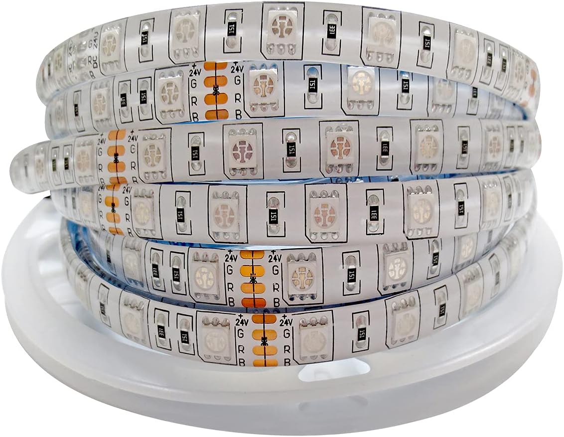 5v Led-streifen, Rgb-farbstreifen 5m 5050 Ip65 Wasserdicht 300 Leds Lichtleiste Für Schlafzimmer, Küchendekoration