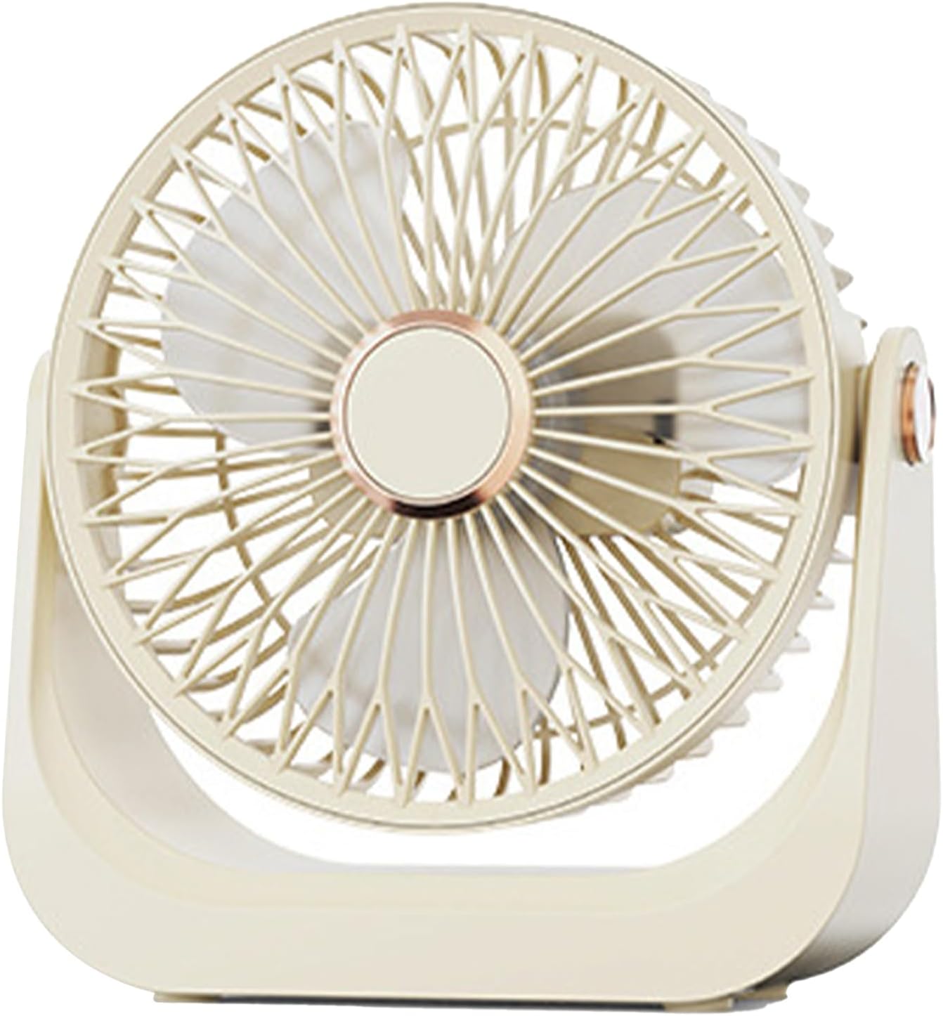 Kompakter Tischventilator Fürs Schlafzimmer – 3 Geschwindigkeitsstufen – Tragbarer Luftzirkulator Mit Um 90° Verstellbarem Kopf