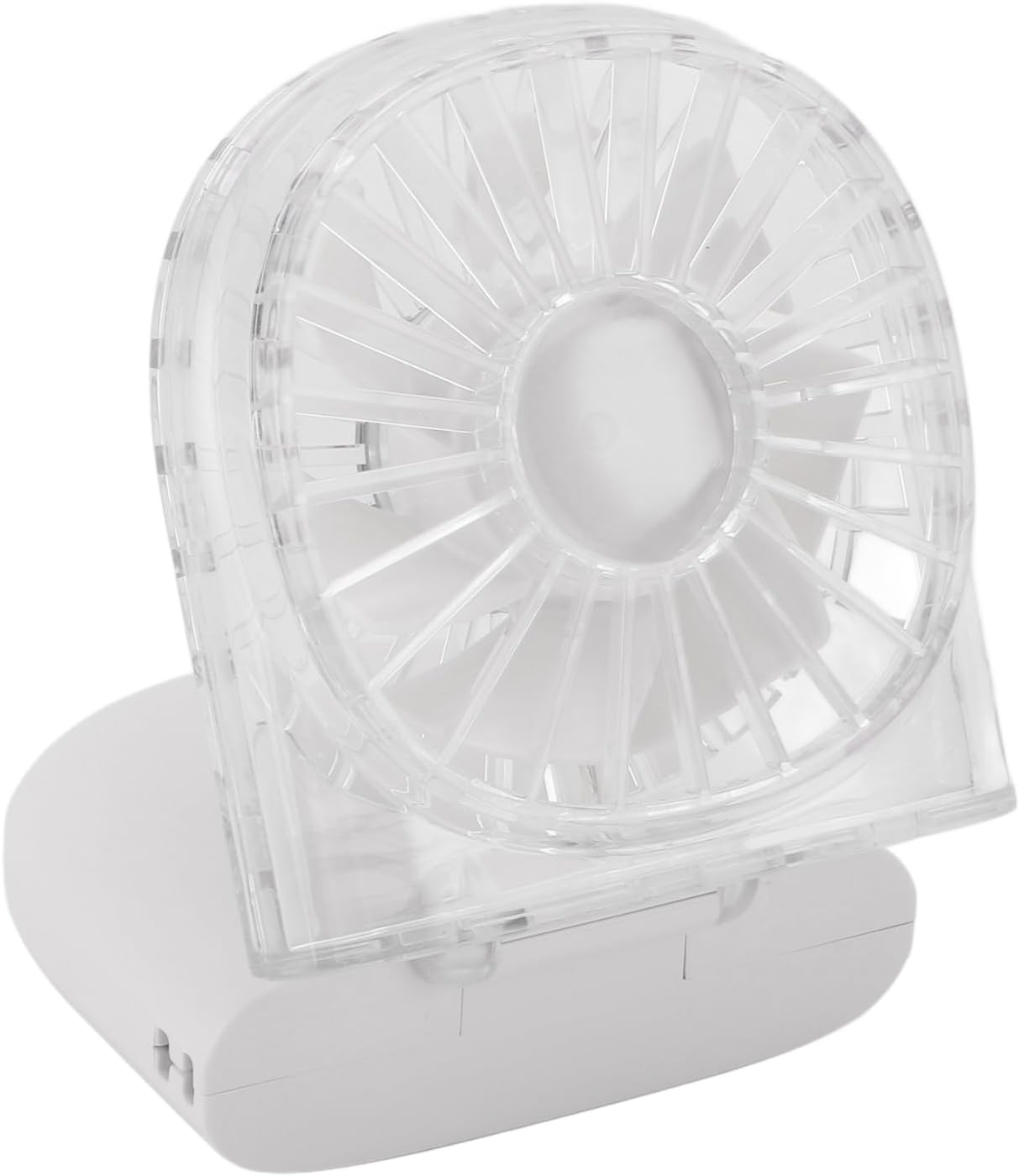 Faltbarer Taschenventilator, Mini-ventilator Mit 5 Einstellbaren Geschwindigkeitsstufen, Aufhängeseil Und Led-anzeige, Tragbar Für Camping (weiss)