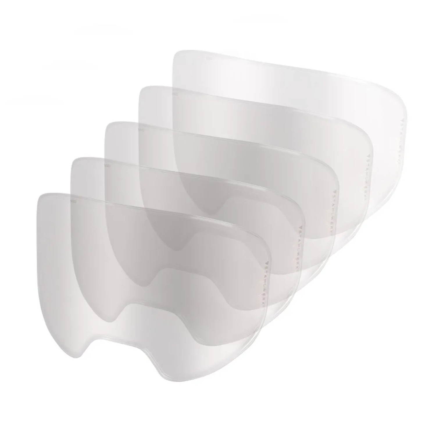 Stahlwerk Innenvisierscheiben Für Schweißhelm Master – 5er Set Transparente Polycarbonat-ersatzscheiben, 210 X 120 Mm, Augen- Und Gesichtsschutz Nach En Iso 16321, Psa, Schleifen, Schneiden