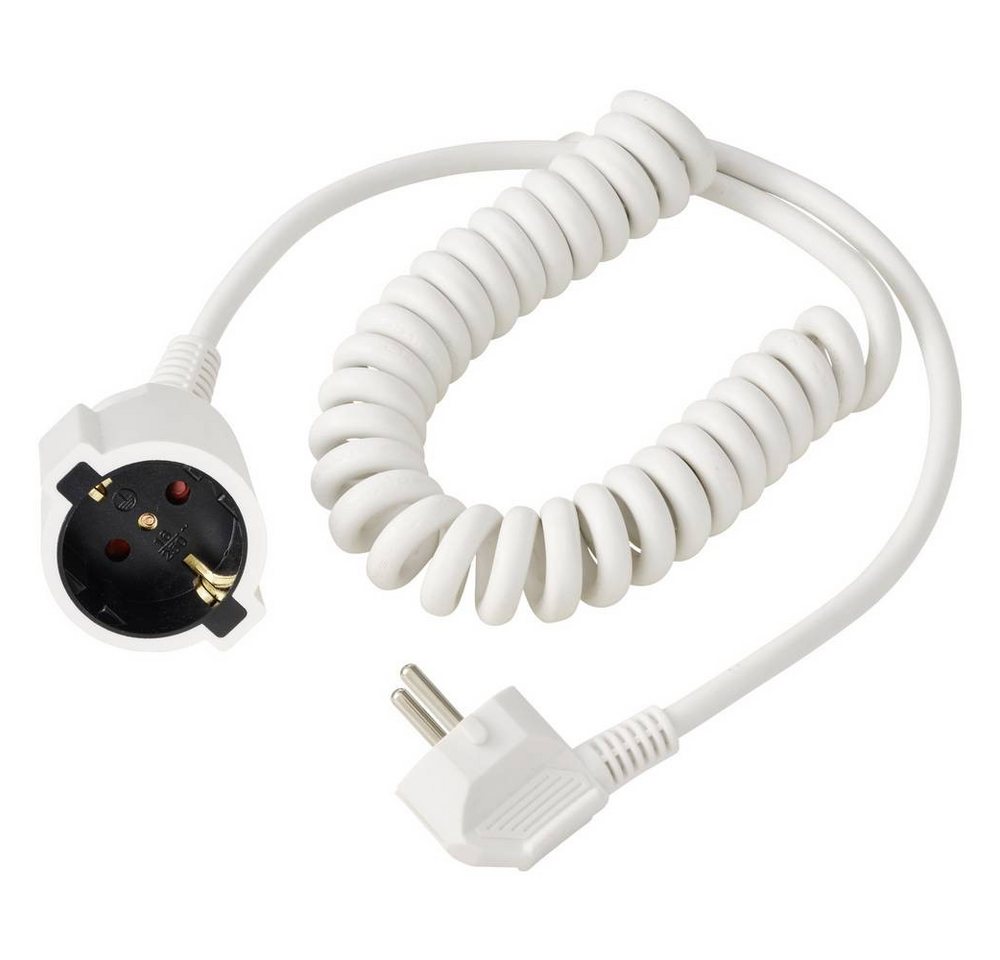 Sygonix Sy-7279268 Strom Verlängerungskabel 16 A Weiß 2.50 M H05vv-f 3g 1,5 Mm² Spiralkabel
