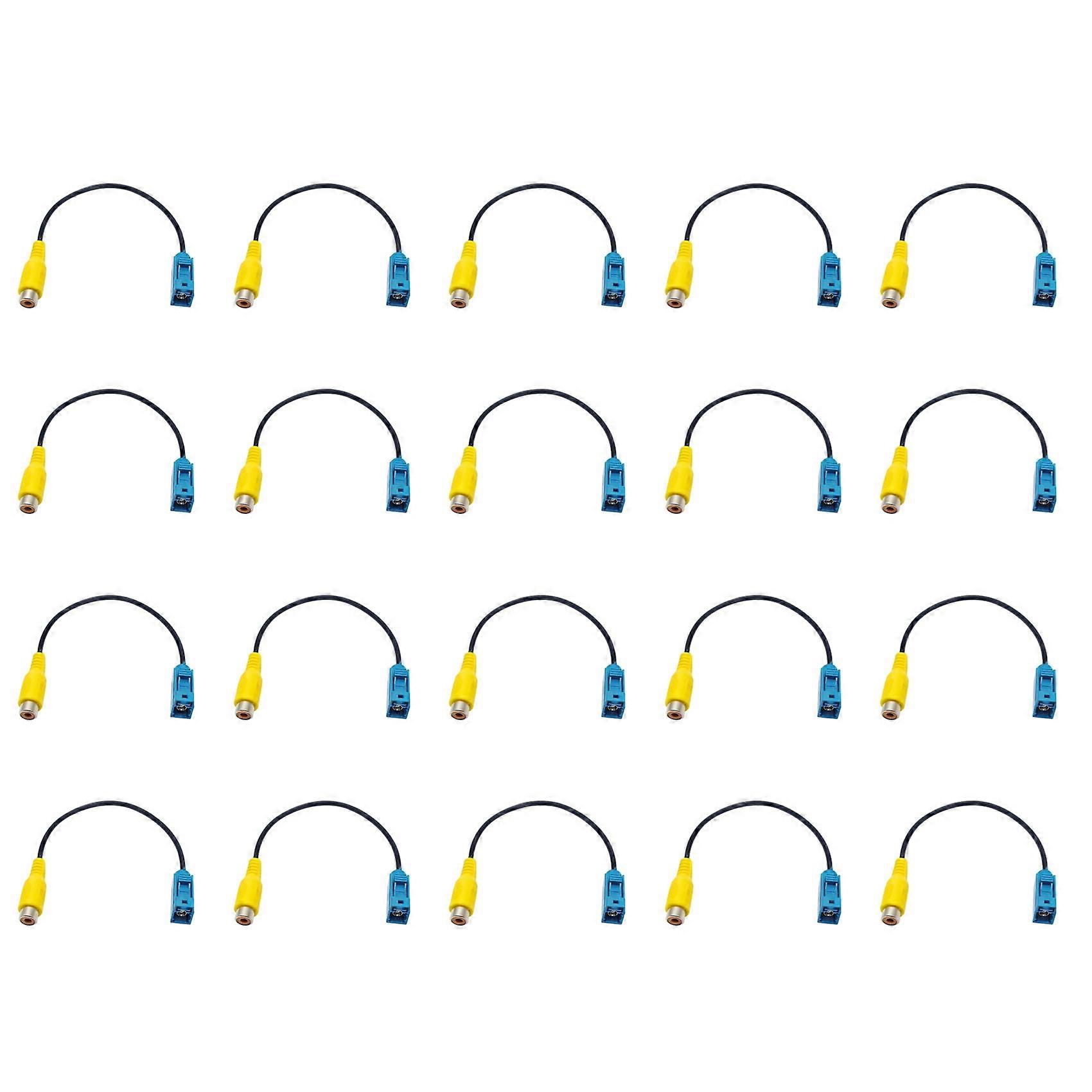 20x Fakra Rückfahrkamera-av-eingangs-videoanschluss-rca-kabel-parkadapter - Fakra Zu Rca-videokabeladapter