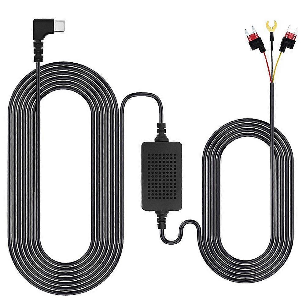 Universelles 3,5 M Langes Auto-dashcam-kabel 12/24 V Auf 5 V 3 A Fahrzeug-dvr-festverdrahtungs-kabelset Videokamera-recorder Typ-c-leitung