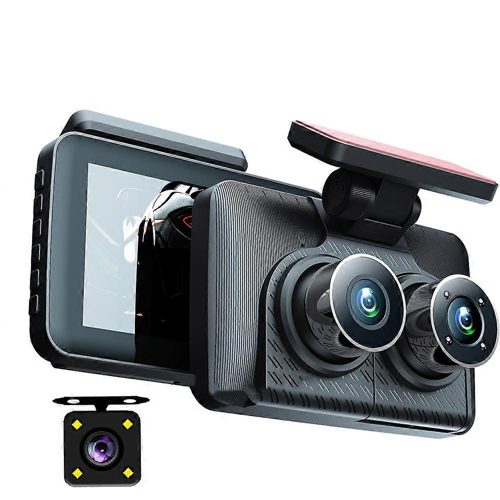 4-zoll-ips-hd-1080p-auto-dvr-recorder Mit Ir-nachtsicht, Weitwinkel-parküberwachung, Front-, Innen- Und Rückkamera