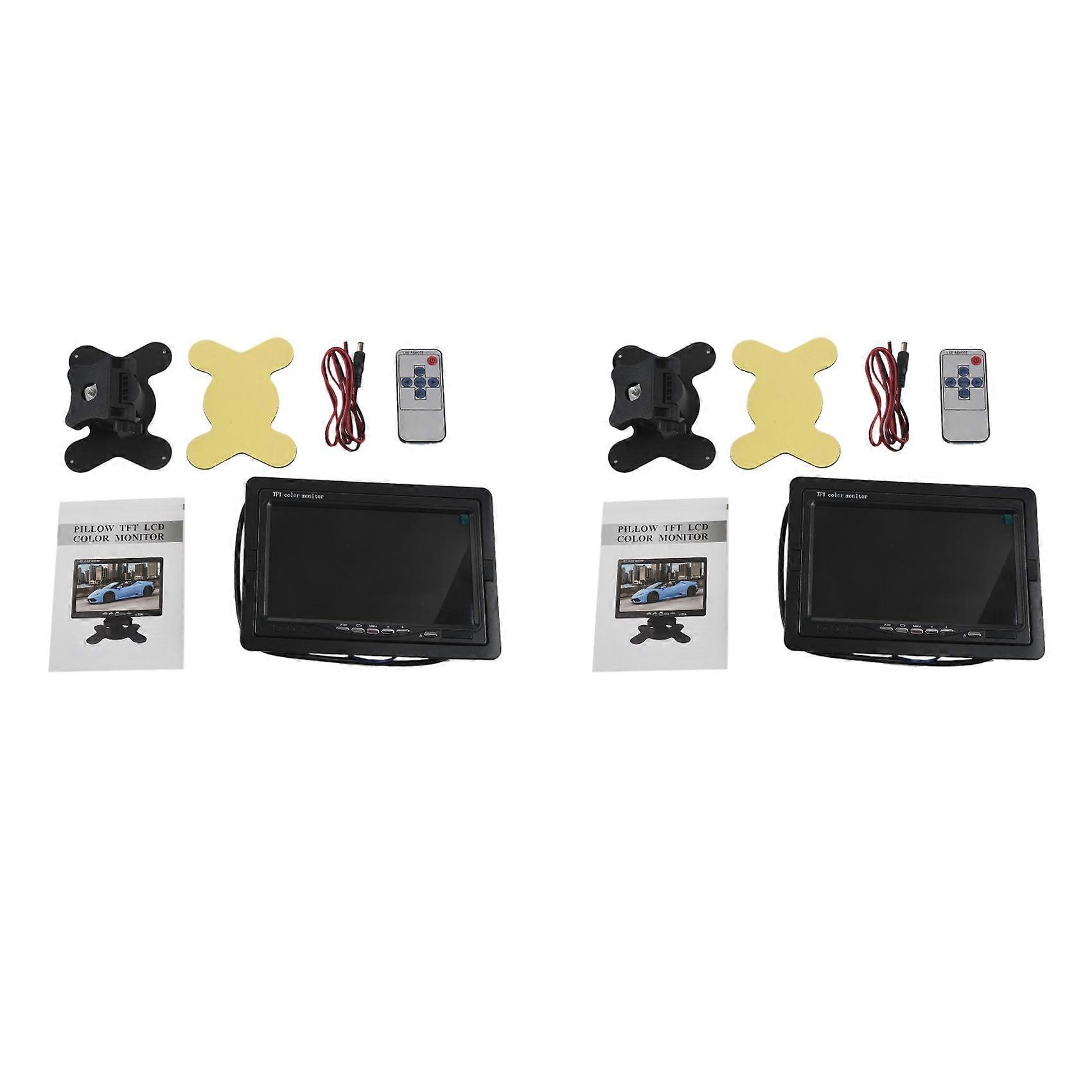 2x 12v-24v 7 Zoll Tft-lcd-farbmonitor Hd Für Rückfahrkamera Im Auto