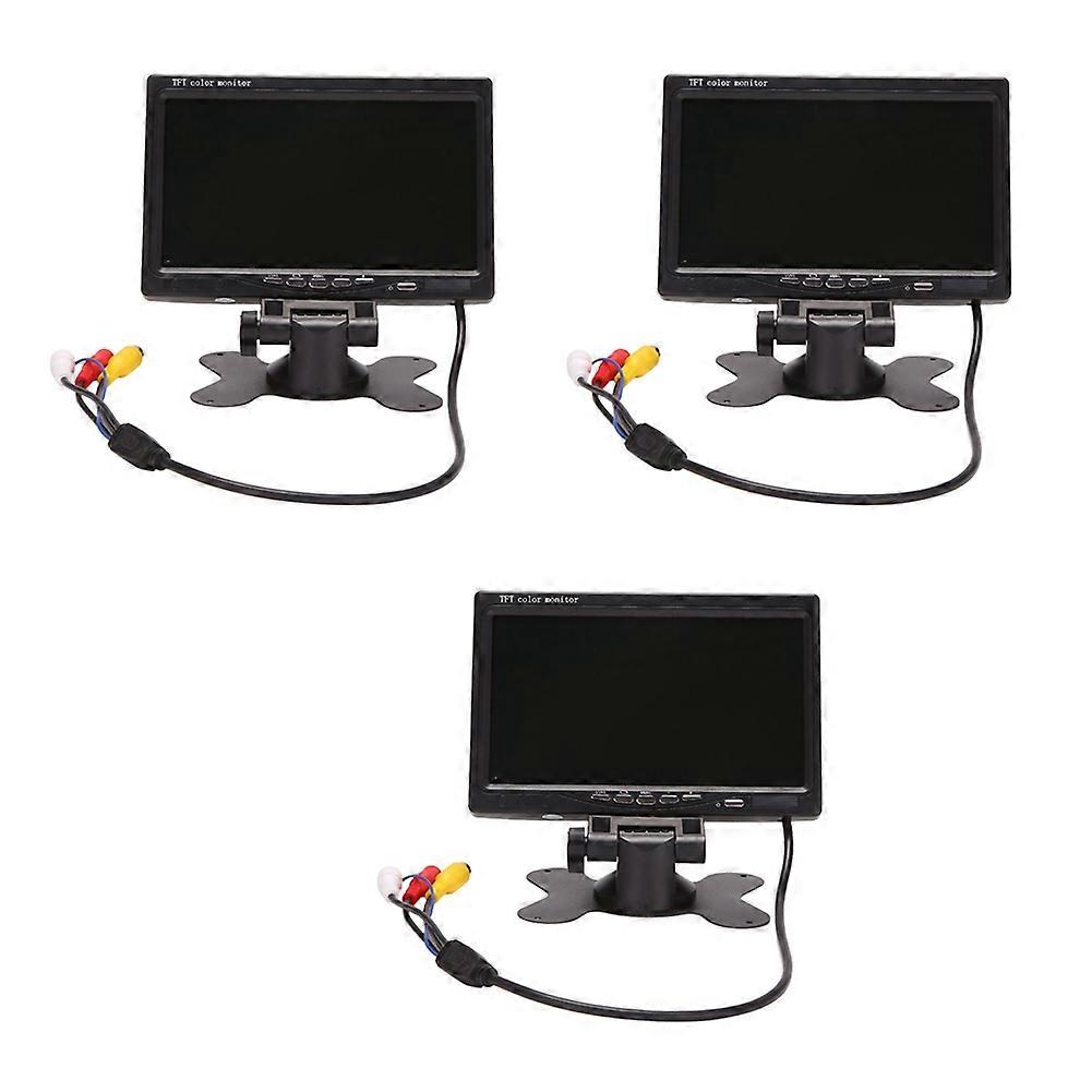 3x 12v-24v 7 Zoll Tft-lcd-farbmonitor Hd Für Kfz-rückfahrkamera