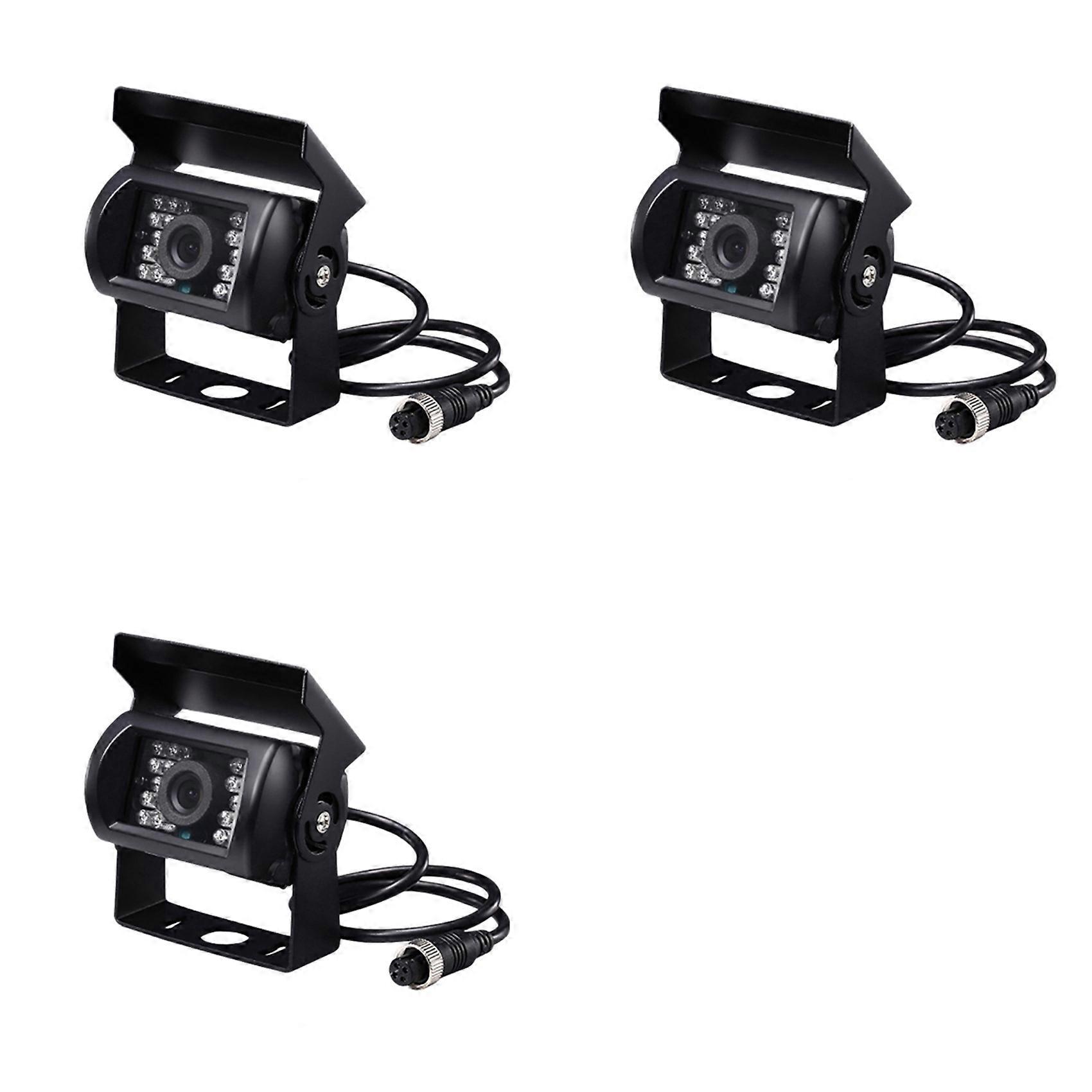 3x Aviation Head Auto-rückfahrkamera-upgrade 700tvl Ccd 18 Ir-leds Rückfahrkamera 12/24v Für Lkw, Wohnwagen, Bus