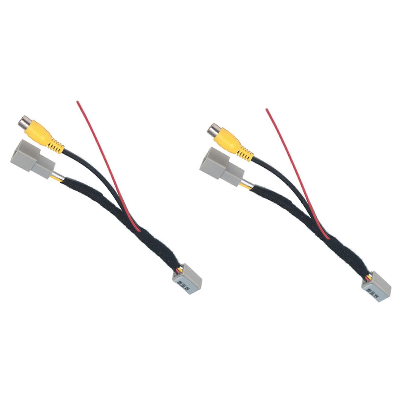 2x Rca-video-rückfahrkamera-adapterkabel Für Mitsubishi Outlander Asx Gf Gg Zj