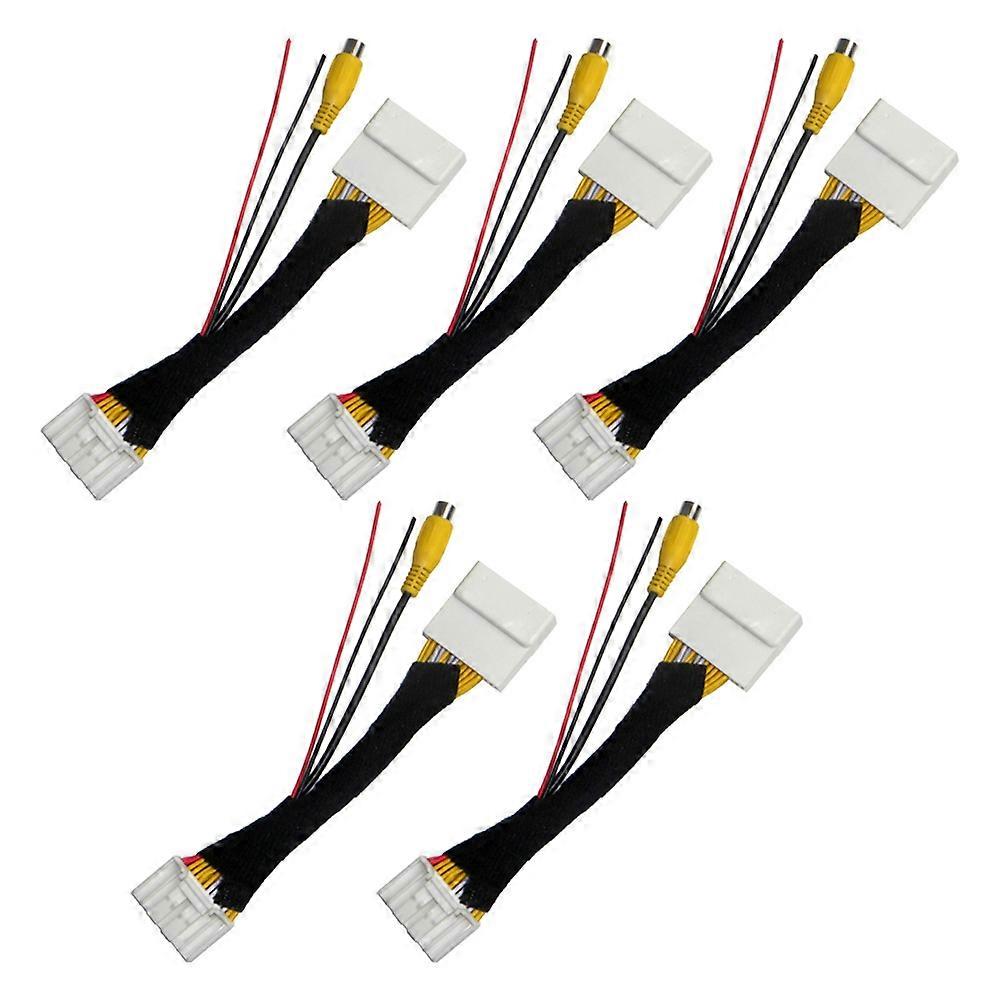 5x 28-poliger Rca-video-rückfahrkamera-konverterkabeladapter Für 2er, 3er, 6er, Cx-5, Demio, Axela, Roadster, Mx-5, Miata