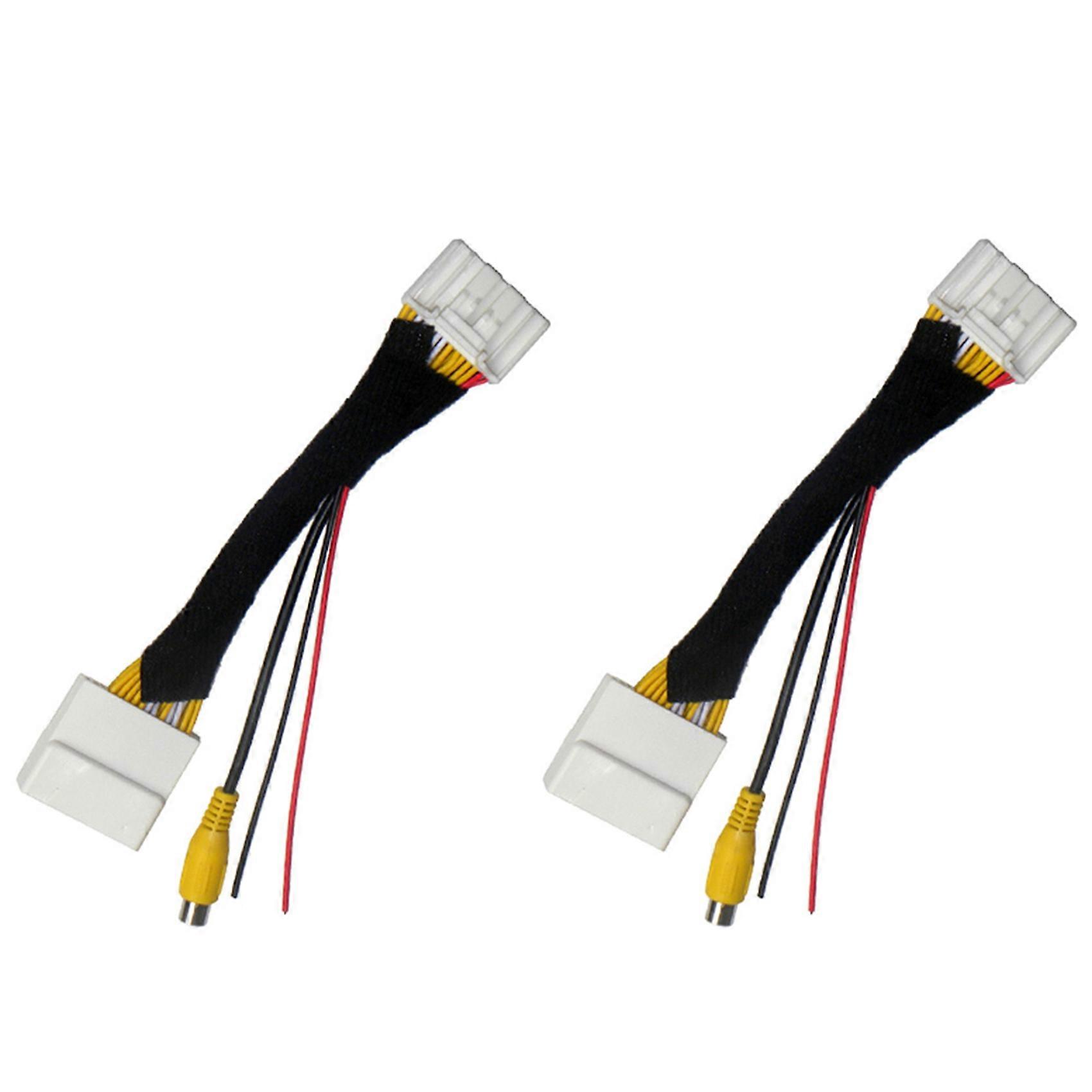 2x 28-poliger Rca-video-rückfahrkamera-konverterkabeladapter Für 2, 3, 6, Cx-5, Demio, Axela, Roadster, Mx-5, Miata