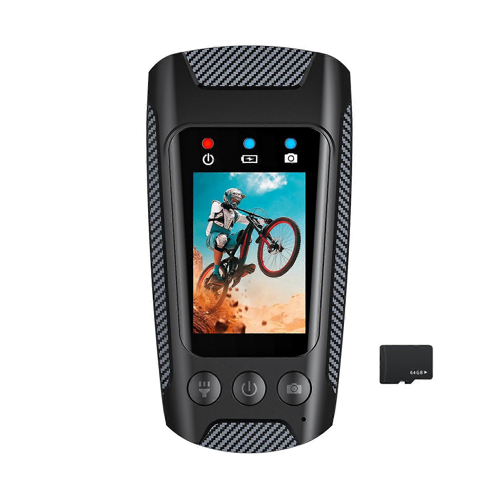 4k-multifunktions-fahrradkamera Mit 60 Fps, Regensicher, 2,0-zoll-ips-display, Wlan-verbindung Und Led-blitz.