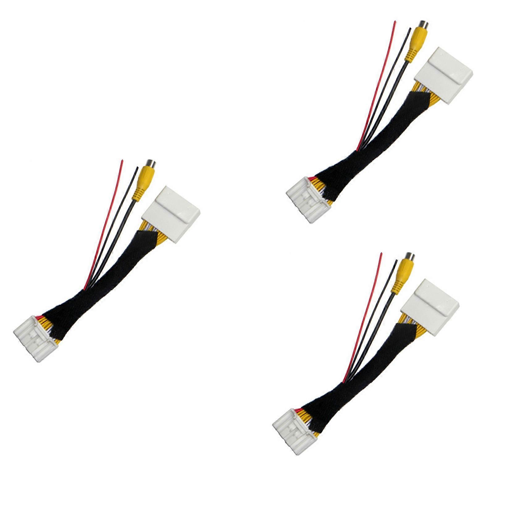 3x 28-poliger Rca-video-rückfahrkamera-konverterkabeladapter Für 2er, 3er, 6er, Cx-5, Demio, Axela, Roadster, Mx-5, Miata