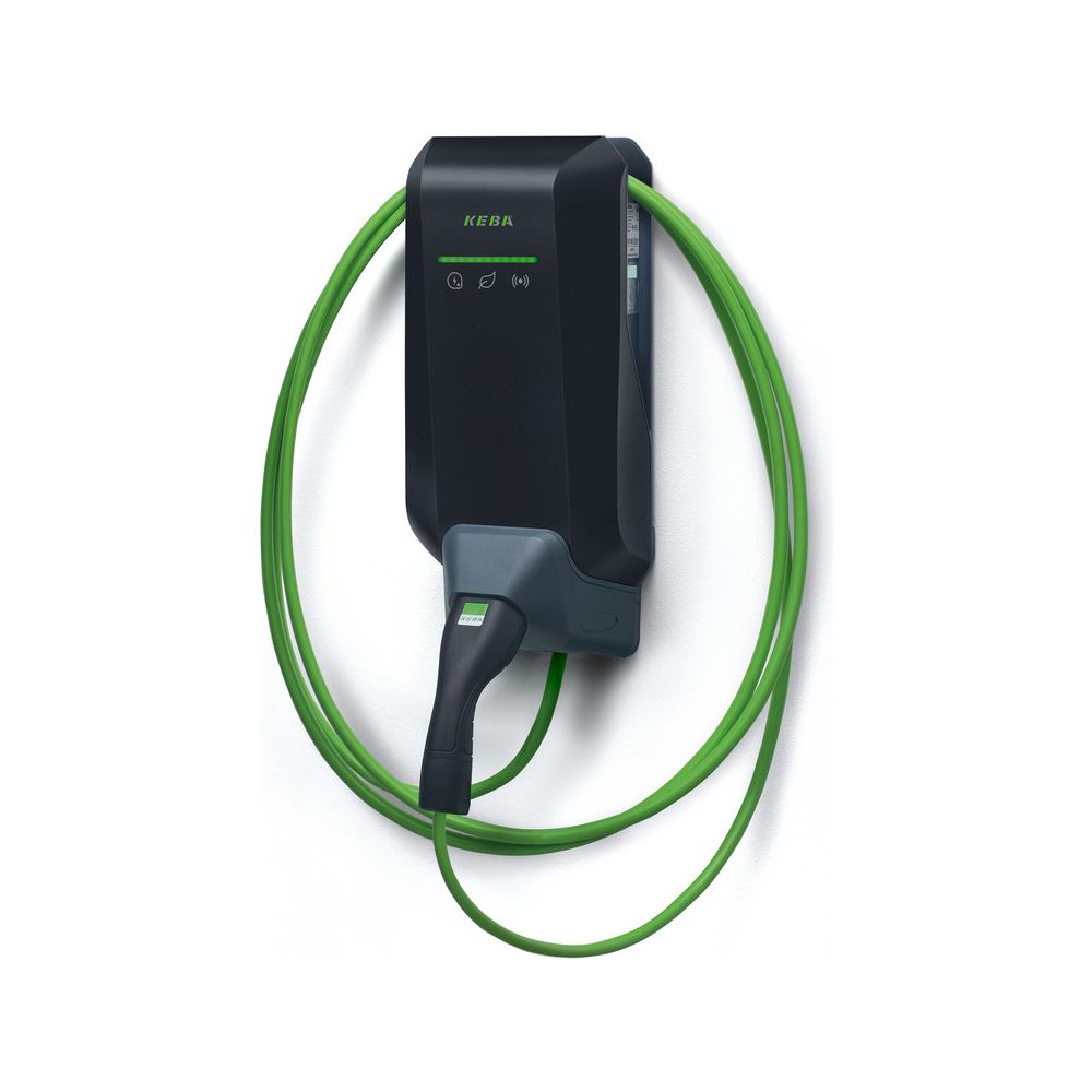 Keba Wallbox Kecontact P40 Pro, 22kw, 3-phasig, 6m Kabel, Rfid, Schwarz, Kunststoff