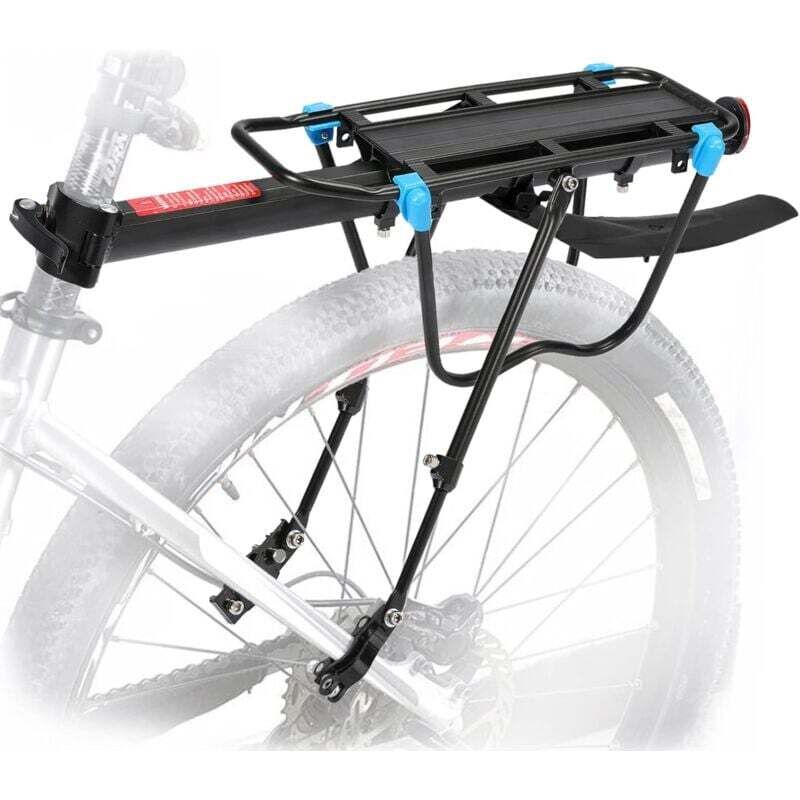 Ulisem Gepäckträger Für Mountainbikes Mit 50 Kg Tragkraft, Verstellbarer Gepäckträger Mit Sattelstütze Und Reflektorflügel Für Mountainbikes Und Gepäcktransport