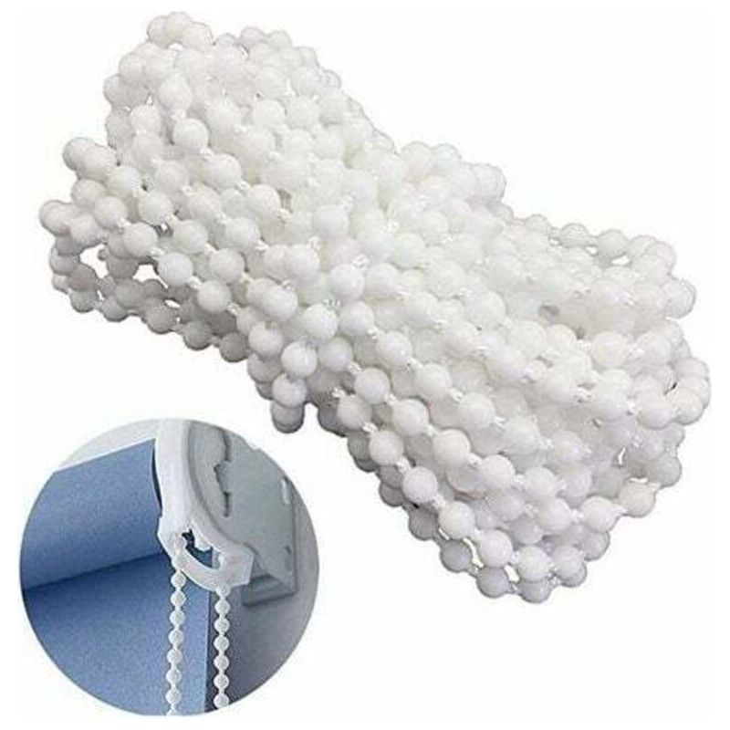 Kugelkette Für Rollos, 10 Meter Mit 10 Verbindungsstücken (weiß)