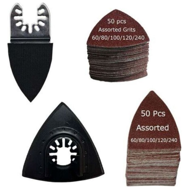 102-teiliges Schleifpapier-set Für Multifunktionswerkzeuge, Passend Für Fein, Multimaster, Makita, Bosch, Rockwell, Sonicrafter, Worx