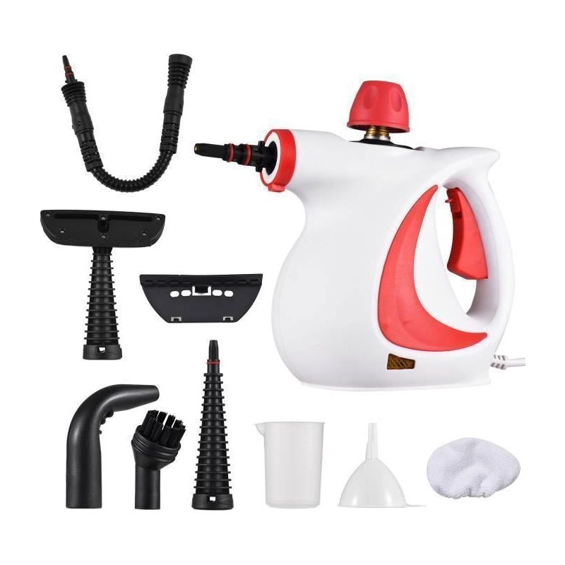Mehrzweck-dampfreiniger Mit 9 Zubehörteilen, Dampfreiniger, 0,35-liter-dampftank, 1050 W, Dampfreiniger