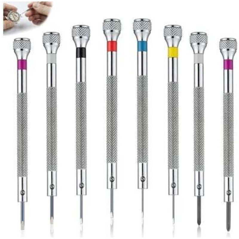 8-teiliges Präzisionsschraubendreher-set (0,6–1,6 Mm), Uhrenreparaturschraubendreher, Brillenschraubendreher, Uhrmacherwerkzeug, Mini-schraubendreher Für Linsen