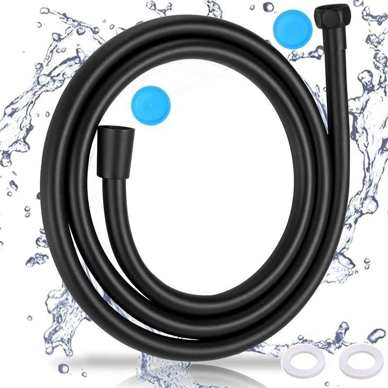 1,5 M Langer Duschschlauch, Verdreh- Und Knickfest, Mattschwarzer Universal-duschschlauch Aus 1/2"-pvc Mit Messingeinsatz