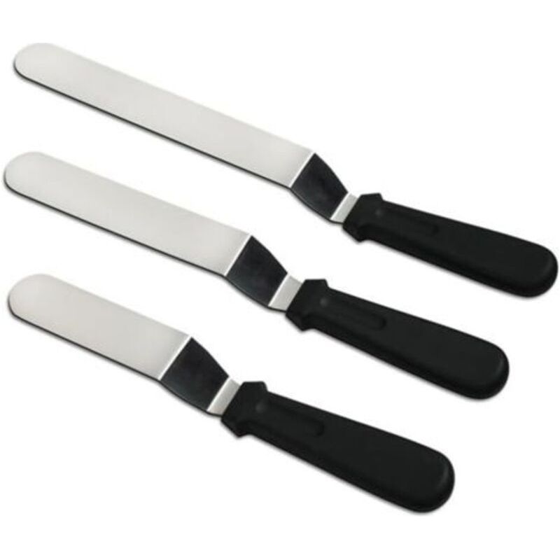 3-teiliges Edelstahl-winkelpaletten-set, Winkelpalette Für Torten, Backzubehör, Tortenspatel, Tortenteiler, Streichpaletten Für...