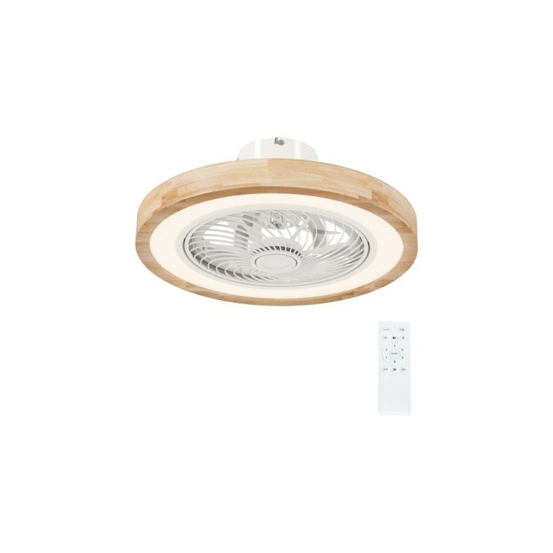 Deckenventilator Mit Fernbedienung, Rgb-dimmer, 6 Geschwindigkeitsstufen, Für Schlafzimmer, Natürliche Farbe, 50 Cm