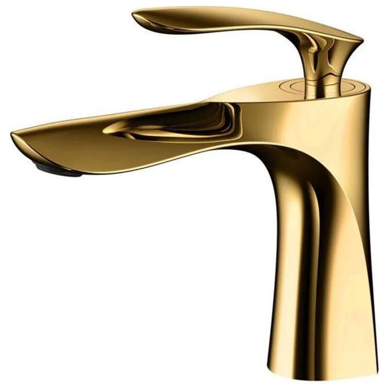 Waschtischarmatur Aus Messing – Goldchrom-finish – Einfache Installation Mit Schlauch – Ergonomischer Griff Für Präzise Einstellung