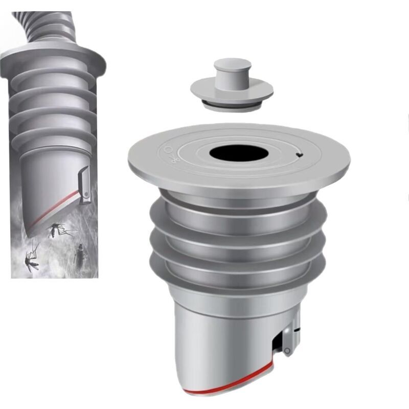 Geruchsdichter Stöpsel Für Waschmaschinen (35–40 Mm) – Gerader Siphon Für Schnelles Abfließen – Silikon Und Abs – Wasserdichte Dichtung Für Den Ablaufschlauch