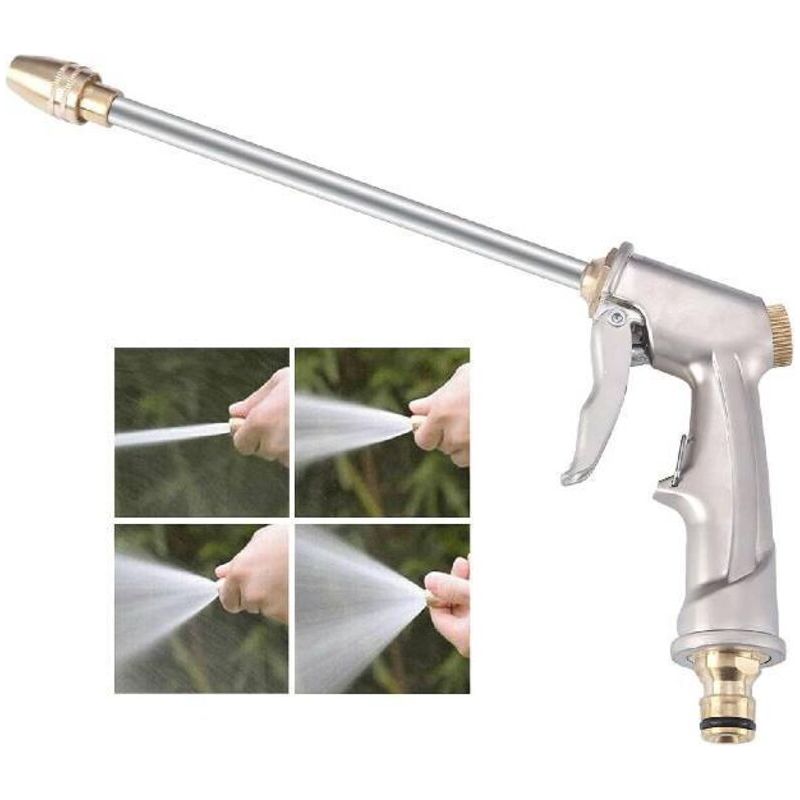 Metall-gießpistole Mit Hochdrucklanze Und 4 Bewässerungsmodi, Professioneller Metall-verlängerungsschlauch, Auslaufsichere Garten-gießpistole Für Garten, Autos Und Tiere