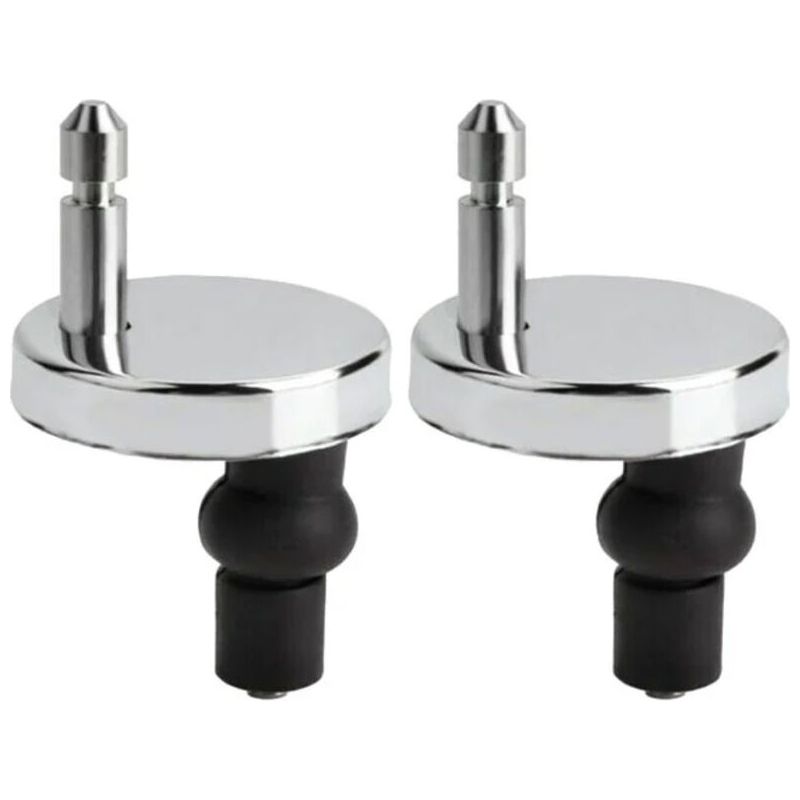 Set Mit 2 Wc-sitzbefestigungen – Edelstahl Und Gummi – Rostbeständig – Schnelle Und Einfache Montage