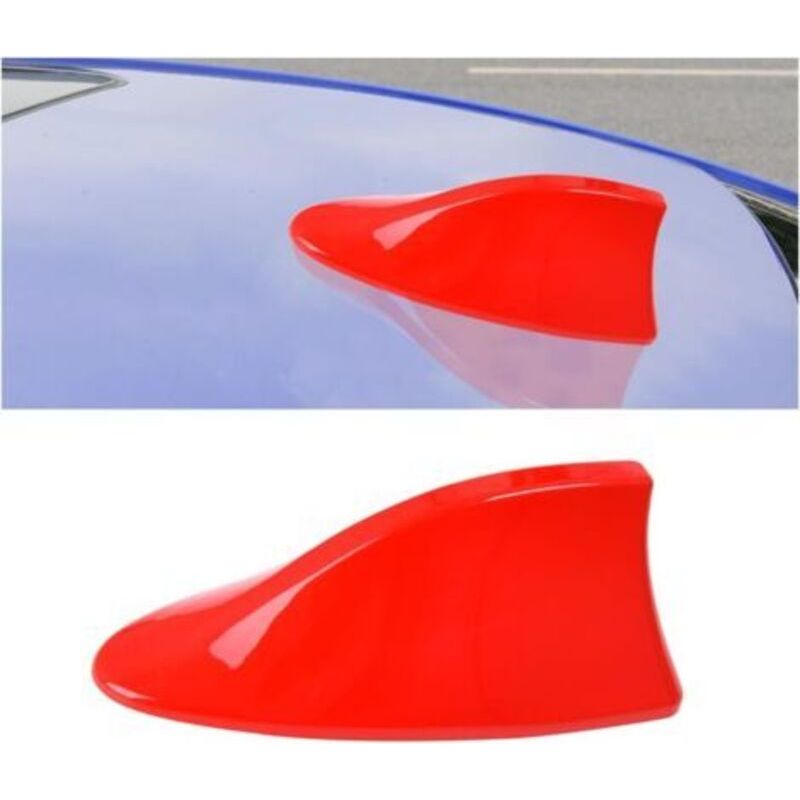 Haifischflossen-dachantenne, Haifischflossen-antennenabdeckung Für Autos, Auto-dachantennen, Für Die Meisten Autos, Verbessert Das Signal (rot)